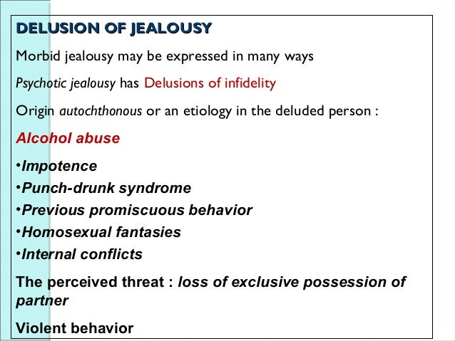 Paranoid jealousy